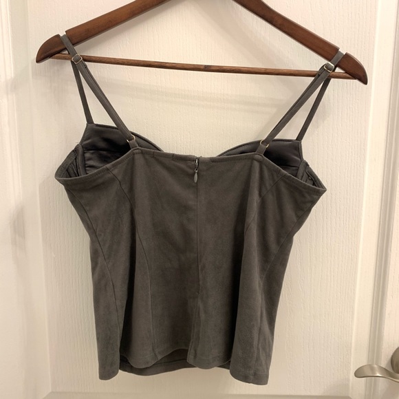 Guess suede bustier top Grey - Picture 6 of 7